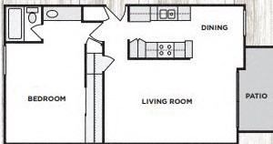 1X1 Floor Plan | Sonoma Ridge at Bennet Valley in Sonoma, CA